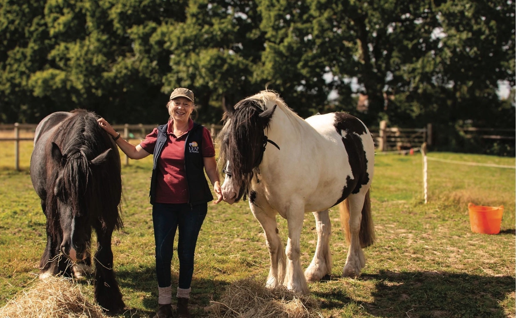 Kim Johnson with her ponies in the New Forest
