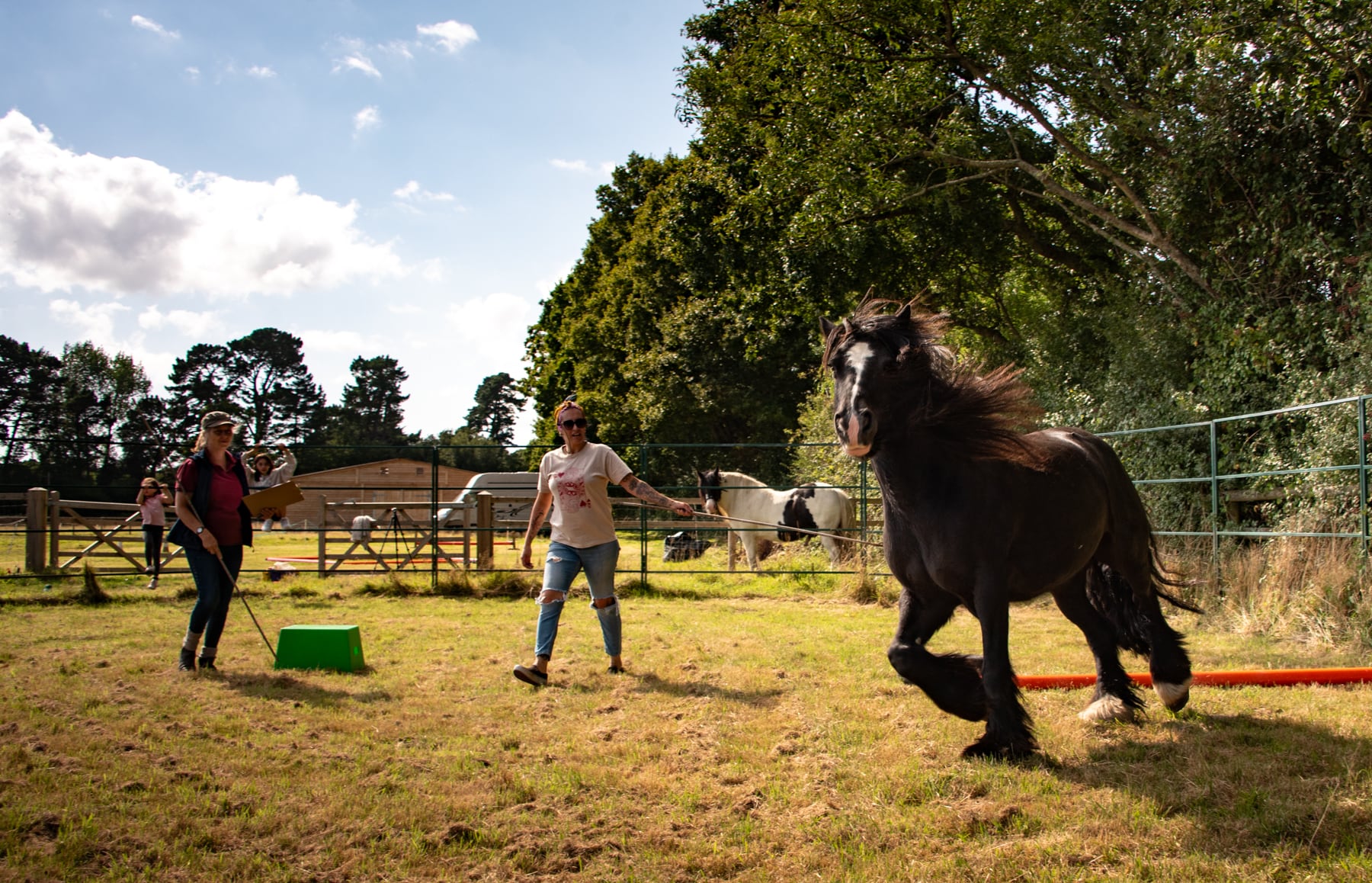 Kim guiding a client during a session